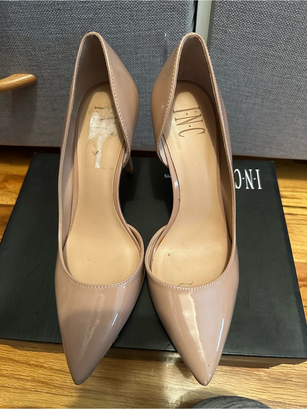 INC International Concepts Blush Patent Pointed-Toe Pumps